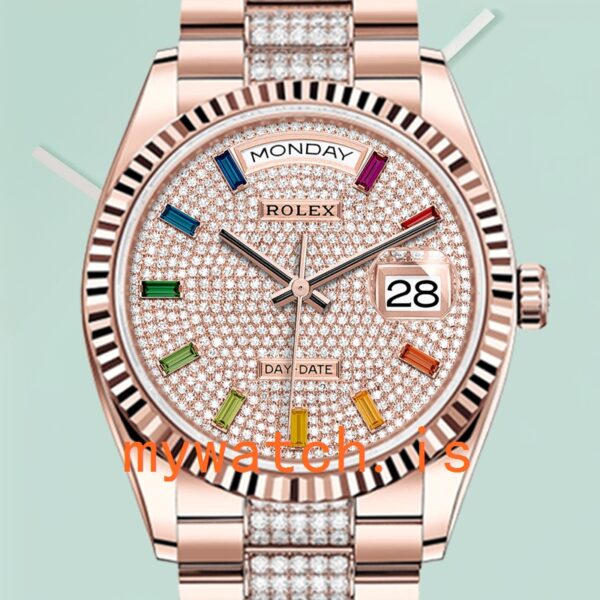 Rolex Day-Date Men's 36mm m128235-0040 Rose Gold-tone: Genuine vs. Replica Analysis