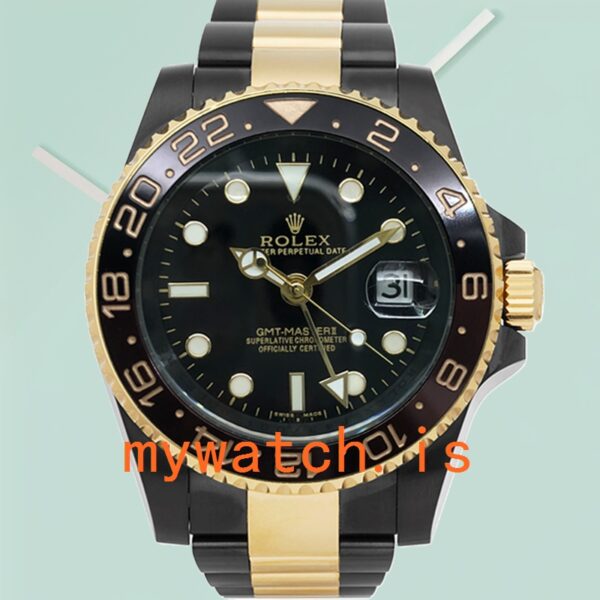 Rolex GMT-Master II Mens 116713 40mm Stainless Steel Black Dial: Genuine vs. Replica