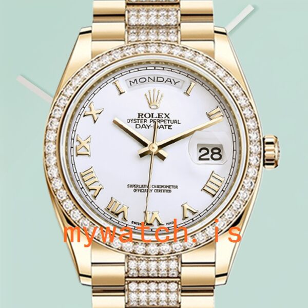 Rolex Day-Date 36mm Mens m118348-0151 Gold-tone White Dial: A Symbol of Prestige and Precision
