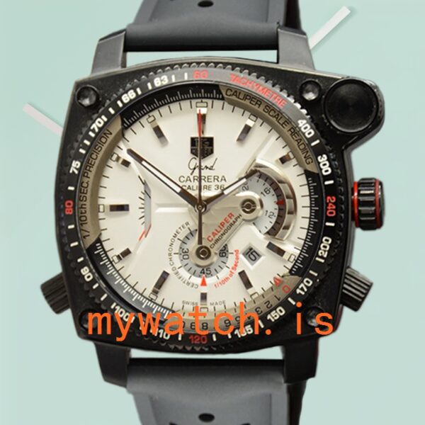 Tag Heuer Grand Carrera 43mm Men GrandCarreraWSR-004 Quartz Rubber Band: Genuine vs. Replica